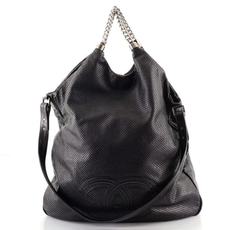 Chanel Rodeo Drive Hobo Perforated Leather Large