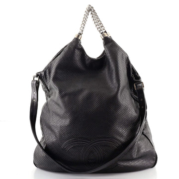 Chanel Rodeo Drive Hobo Perforated Leather Large