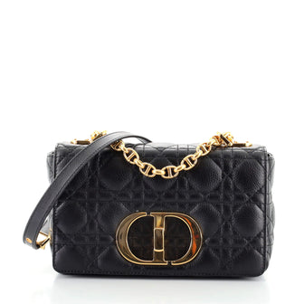 Christian Dior Caro Bag Cannage Quilt Calfskin Small