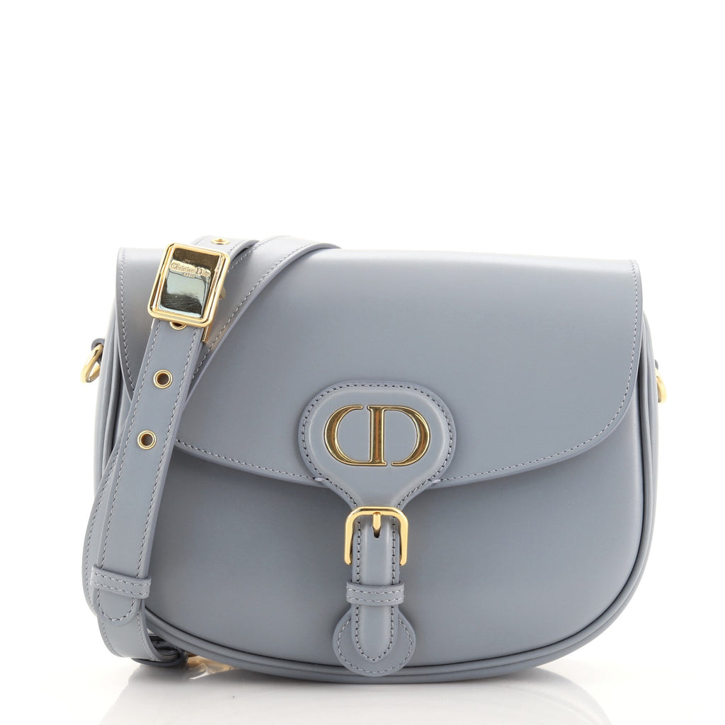 Christian Dior Bobby Flap Bag Leather Medium Blue 2330311
