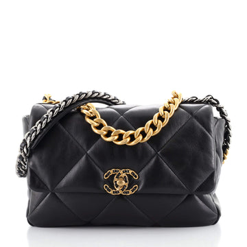 Chanel 19 Flap Bag Quilted Goatskin Maxi