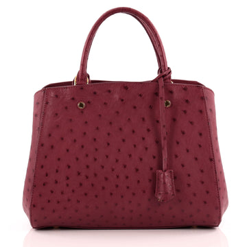 Louis Vuitton Montaigne Handbag Ostrich MM