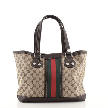 Gucci Sunset Web Tote GG Canvas Medium