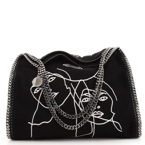 Stella McCartney Falabella Tote Embroidered Wool Large 103442