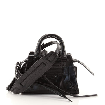 Balenciaga Neo Classic City Bag Crocodile Embossed Leather Nano