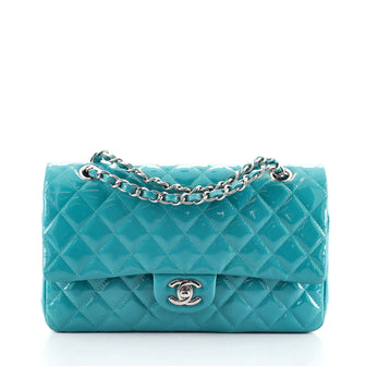 Chanel Classic Double Flap Bag Quilted Patent Medium