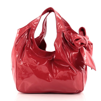 Valentino Nuage Bow Hobo Patent Medium