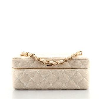 Chanel VIntage Chain Handle Vanity Bag Quilted Jersey