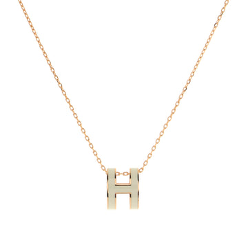 Hermes Pop H Pendant Chain Necklace Metal and Enamel