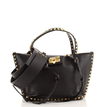 Valentino Hype Rockstud Convertible Tote Grainy Leather Medium