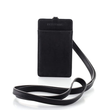Christian Dior Homme Lanyard ID Card Holder Oblique Canvas