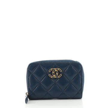 Chanel Chain Infinity Zip Coin Purse Quilted Lambskin