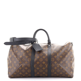Louis Vuitton Keepall Bandouliere Bag Macassar Monogram Canvas 45