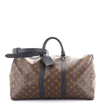Louis Vuitton Keepall Bandouliere Bag Macassar Monogram Canvas 45