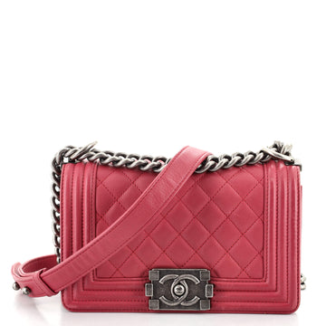 Chanel Boy Flap Bag Quilted Lambskin Small