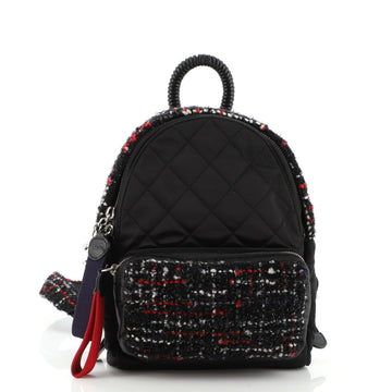 Chanel Astronaut Essentials Backpack Quilted Nylon with Tweed Small