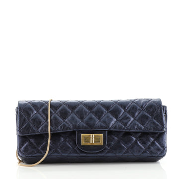 Chanel East West Reissue Clutch Quilted Glazed Calfskin Small