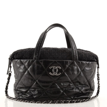 Chanel Portobello Tote Quilted Glazed Calfskin and Tweed East West