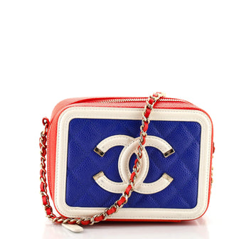 Chanel Filigree Vanity Clutch with Chain Quilted Caviar Mini
