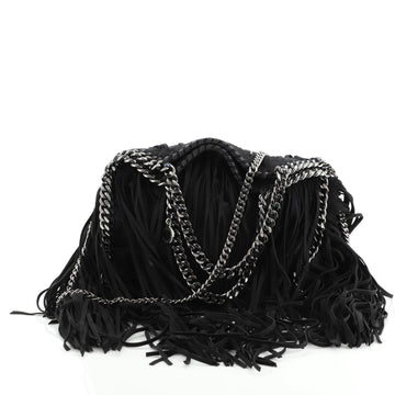 Stella McCartney Falabella Fringe Fold Over Crossbody Bag Shaggy Deer Mini