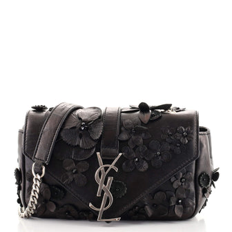 Saint Laurent Classic Monogram Crossbody Bag Leather with Applique Baby