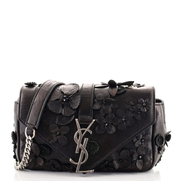 Saint Laurent Classic Monogram Crossbody Bag Leather with Applique Baby