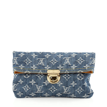 Louis Vuitton Plate Clutch Denim