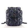 CHANEL Calfskin Quilted Chesterfield Backpack Burgundy 219622