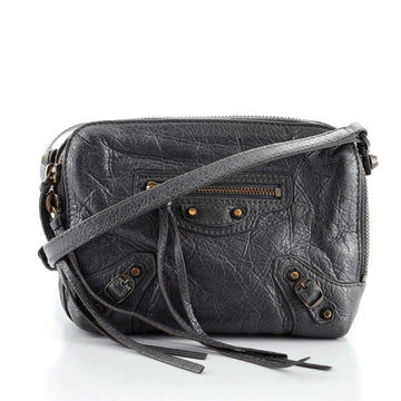 Balenciaga Classic Studs Reporter Crossbody Leather XS