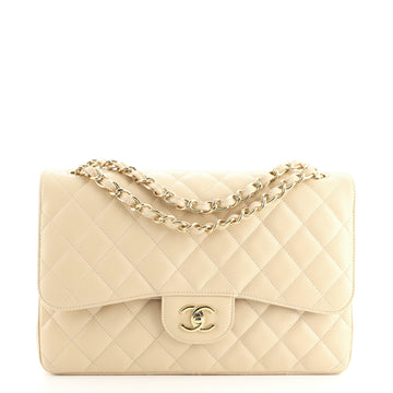 Chanel Classic Double Flap Bag Quilted Caviar Jumbo