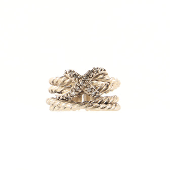 David Yurman X Crossover Expandable Ring Sterling Silver with Diamonds