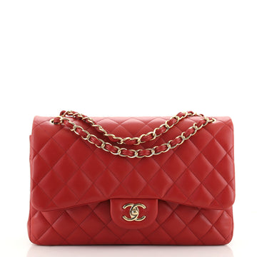 Chanel Classic Double Flap Bag Quilted Lambskin Jumbo