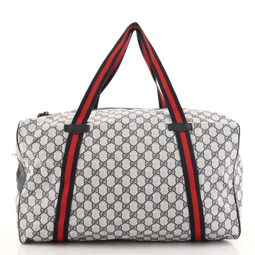 Gucci Web Trim Weekend Duffle Bag GG Coated Canvas Medium