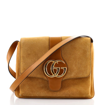 Gucci Arli Shoulder Bag Suede with Leather Medium