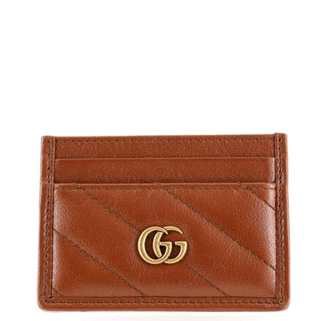 Gucci GG Marmont Card Holder Diagonal Quilted Leather