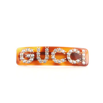 Gucci Hair Barrette Crystal Embellished Resin