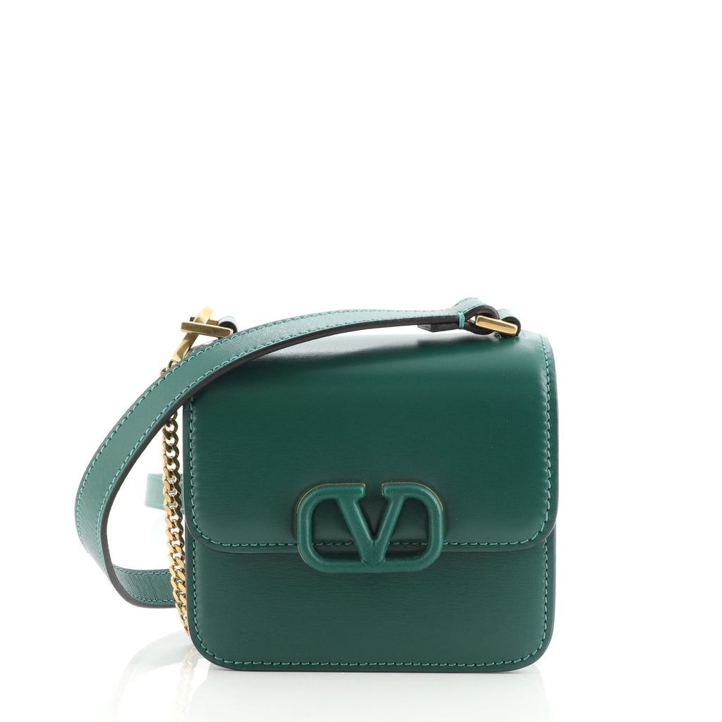 Valentino Garavani VSling Shoulder Bag Leather Micro Green 1037241