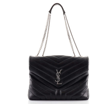 Saint Laurent LouLou Shoulder Bag Matelasse Chevron Leather Medium