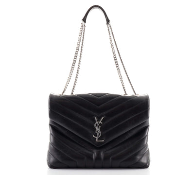 Saint Laurent LouLou Shoulder Bag Matelasse Chevron Leather Medium