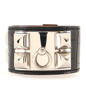 Hermes Collier de Chien Bracelet Matte Alligator