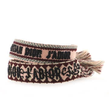 Christian Dior J'Adior Friendship Bracelet Set Woven Cotton Thin