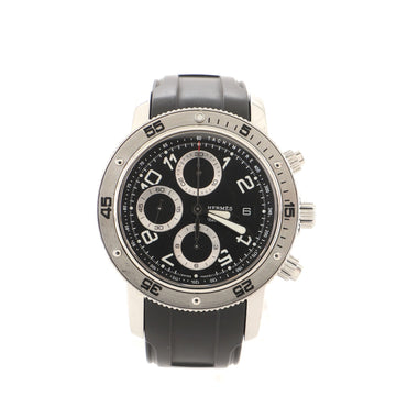 Hermes Clipper Diver Chronograph Automatic Watch Stainless Steel and Titanium with Rubber 44