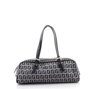 Fendi Vintage Belted Zip Satchel Zucchino Canvas Medium