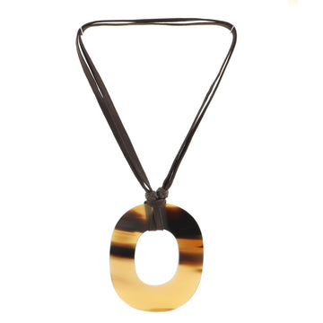 Hermes Isthme Pendant Necklace Buffalo Horn