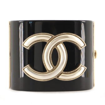 Chanel CC Cuff Bracelet Resin with Metal