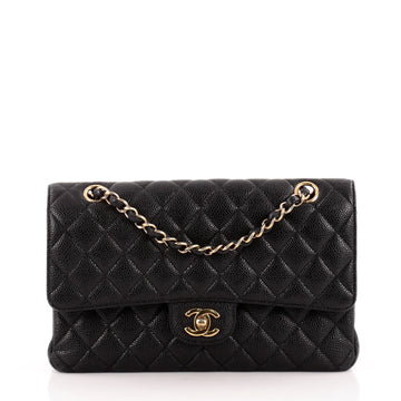 Chanel Classic Double Flap Bag Quilted Caviar Medium