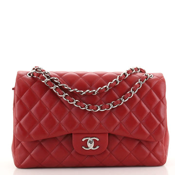 Chanel Classic Double Flap Bag Quilted Caviar Jumbo