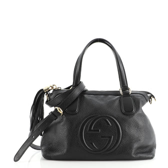 Gucci Soho Convertible Soft Top Handle Bag Leather