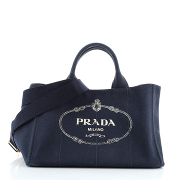 Prada Canapa Convertible Tote Canvas Large