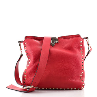 Valentino Rockstud Flip Lock Messenger Bag Leather Small